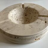 Cendrier de travertin XXXL travail italien néo classique 1970