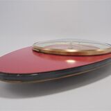 Vintage clock in red formica