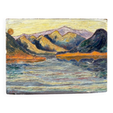 Old landscape painted with a knife