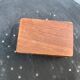 Jewelry box or card box in chiseled wood and vintage mother-of-pearl