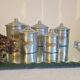 Aluminum and brass spice jars