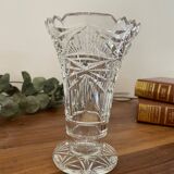 Hand-cut crystal vase