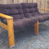 Sofa 1970 Ekström suede vintage design, Swedese edition