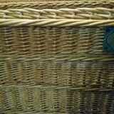 Rattan travel trunk