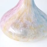 Pastel Pink Colors Polychrome Murano Glass Flower Vase, Italy