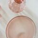 Vintage 1950s Pink Crystal Decanter Liquor Set