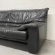 3-seater sofa by Durlet Belgium | Vintage black leather postmodern design |