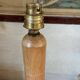 Mazda style beech and brass lamp base