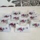 Set of 12 porcelain knife holders with flowers