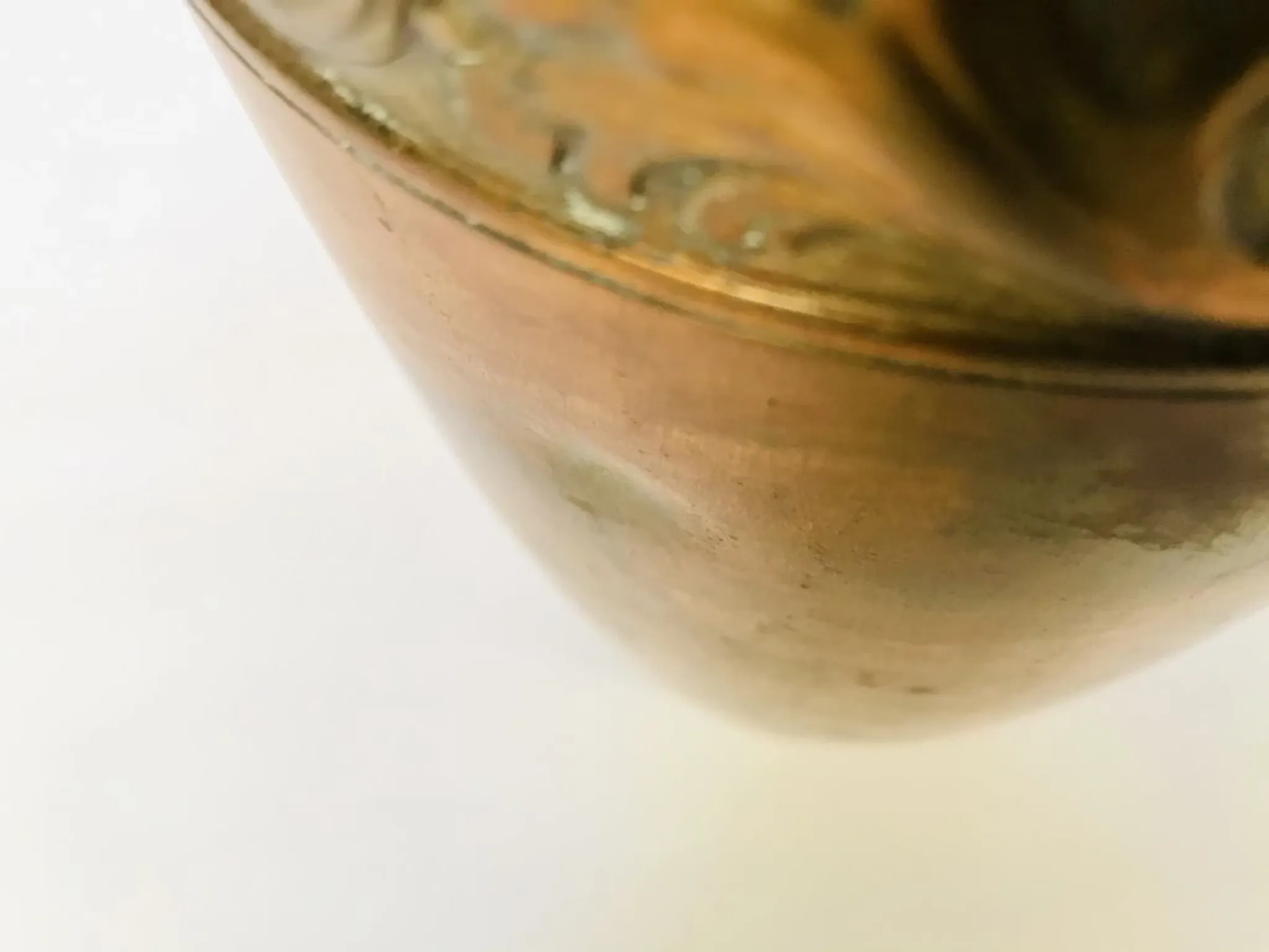 Art Nouveau Wrought and Hammered Brass Vase from WMF, Germany 1920s