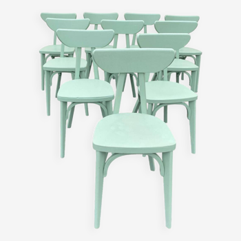 Set of 10 Baumann banana chairs