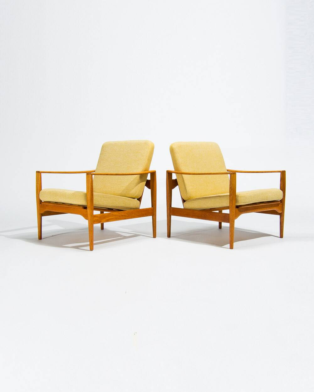 Mid Century Lounge Chairs in Oak by Niels Koefoed, Danish 1950's
