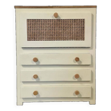 Vintage chest of drawers with 3 drawers and a flap
