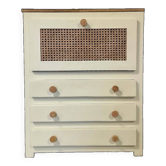 Vintage chest of drawers with 3 drawers and a flap