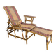 Antique Art Deco rattan and wicker chaise longue