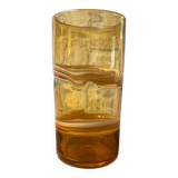 Caramel blown glass vase