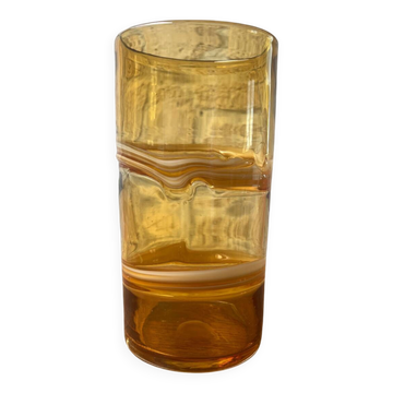 Vase en verre soufflé caramel