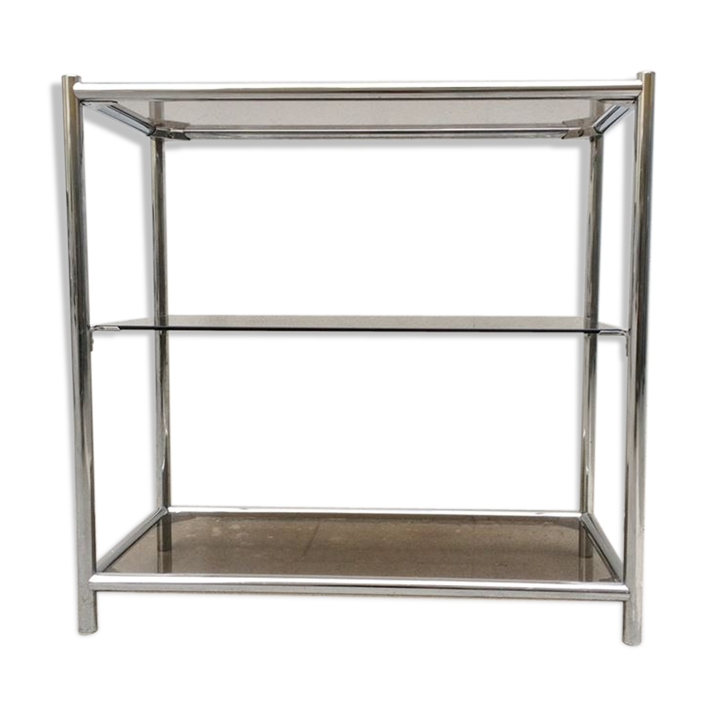 Shelf chromed metal furniture