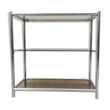 Shelf chromed metal furniture