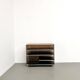 Hi-Fi furniture in smoked plexiglass and aluminium, Eric Maville