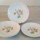 Badonviller Lunéville k&g flat faience plates vintage tulip decor