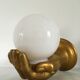 Vintage hand lamp in ceramic and opaline 70s
