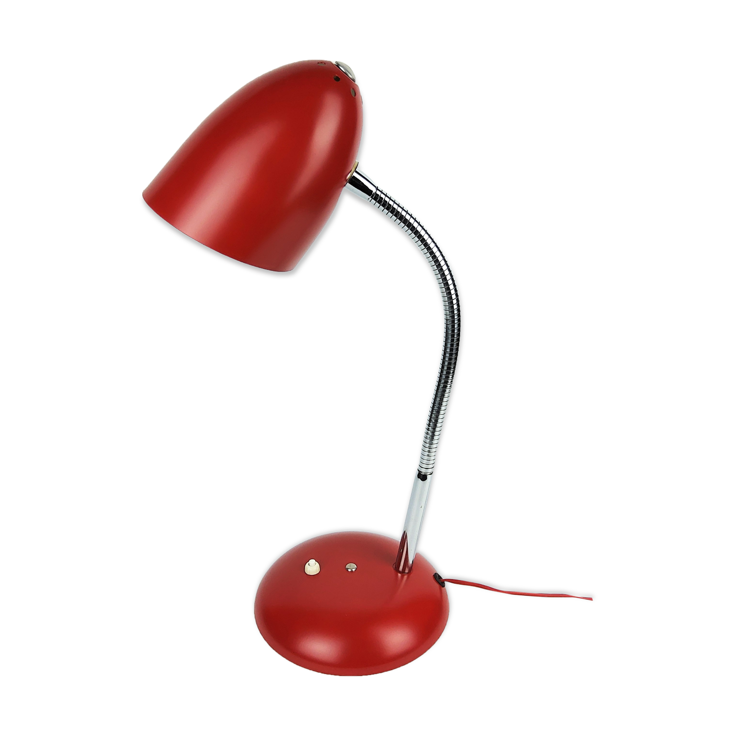 Vintage lamp red metal 1950