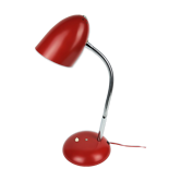 Lampe vintage Bauhaus métal rouge 1950