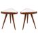 Ensemble de deux tabourets triangulaires en velours blanc, Europe, 1960s