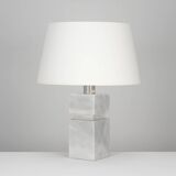Solid Carrara marble lamp circa 1970