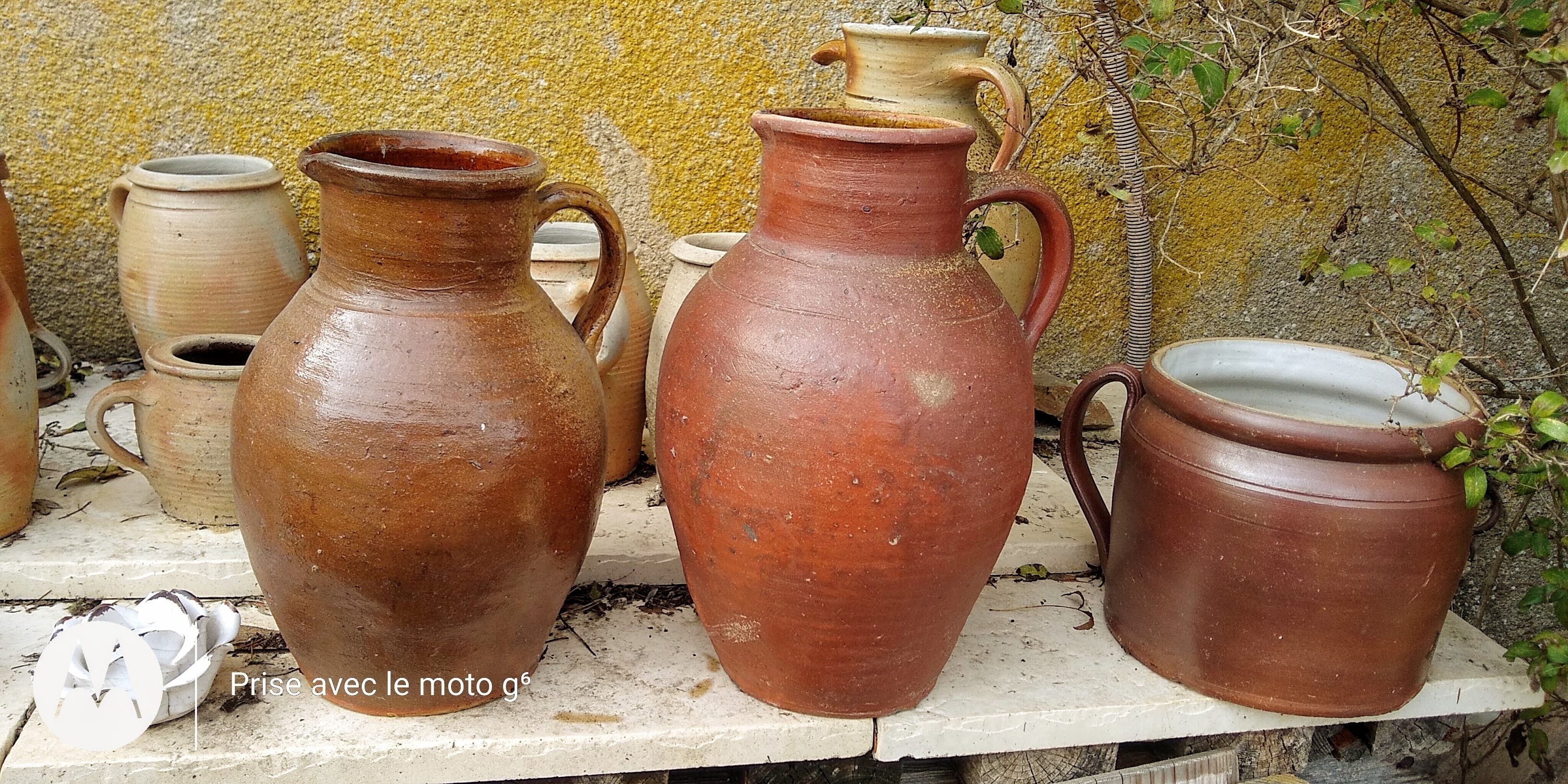 Glazed terracotta jug