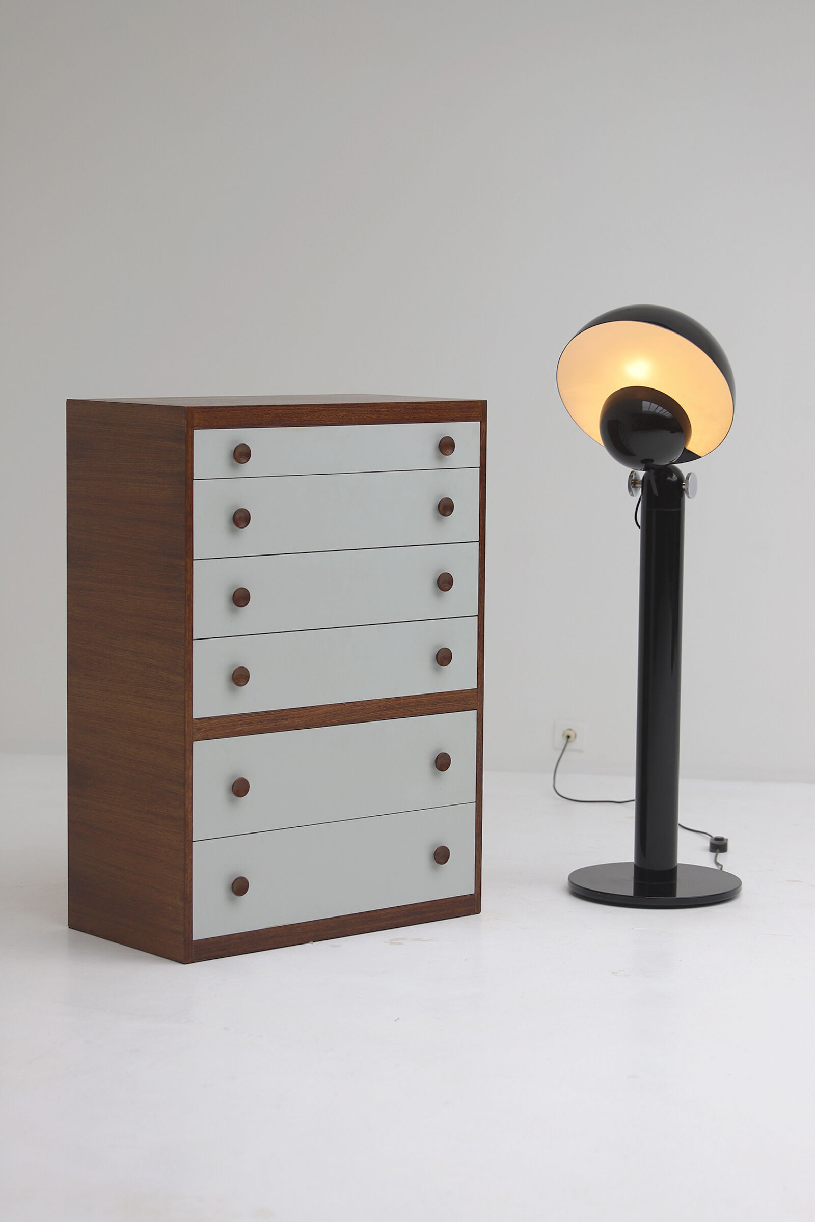 Decorative cabinet in wenge wood designed in the 1970s