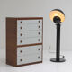 Decorative cabinet in wenge wood designed in the 1970s