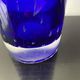 Vintage Scandinavian cobalt blue bubble glass vase from the brand.