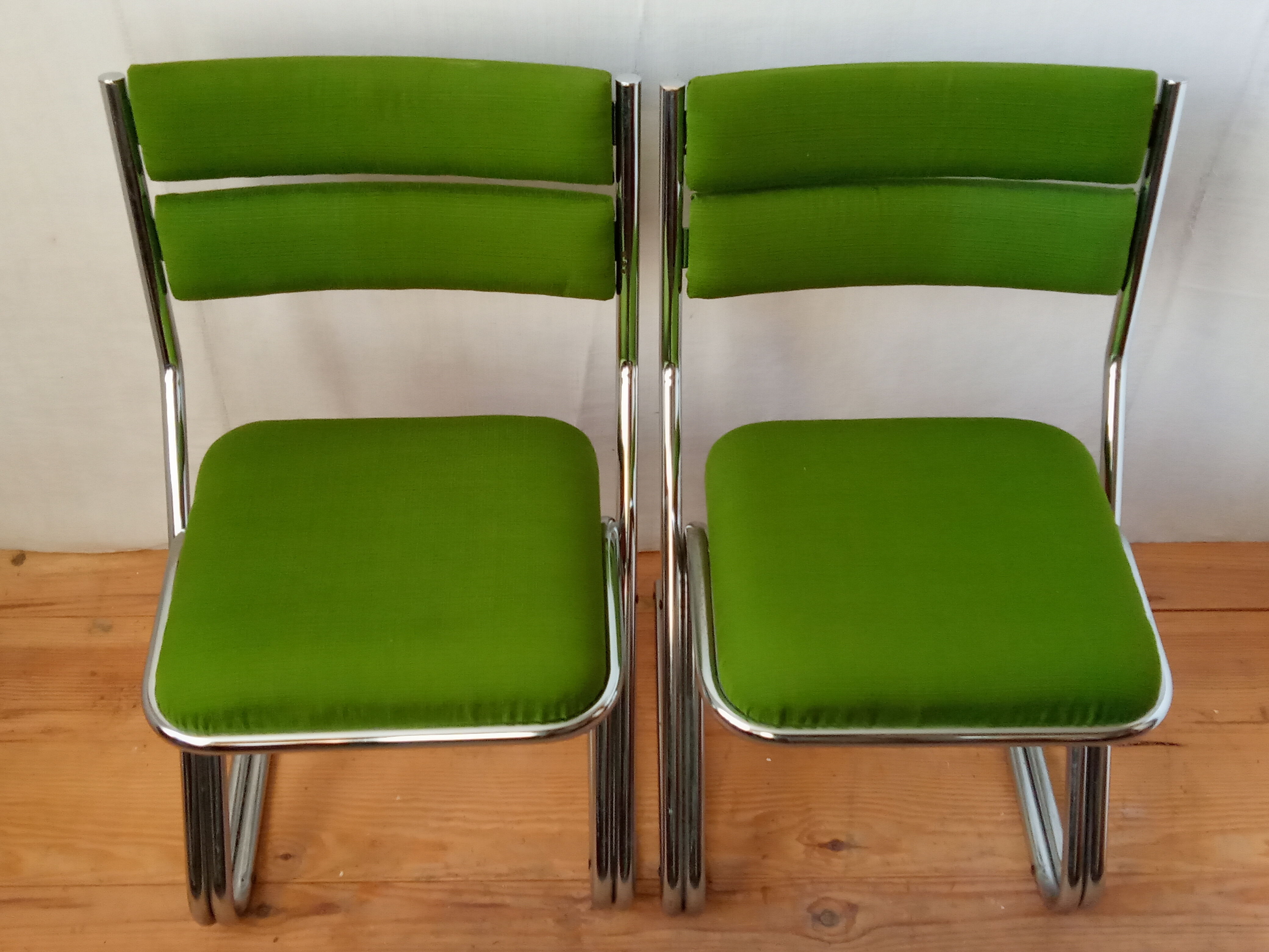 Pair of chrome chairs 1970s