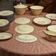 complete service in yellow earthenware Ainay Salin France