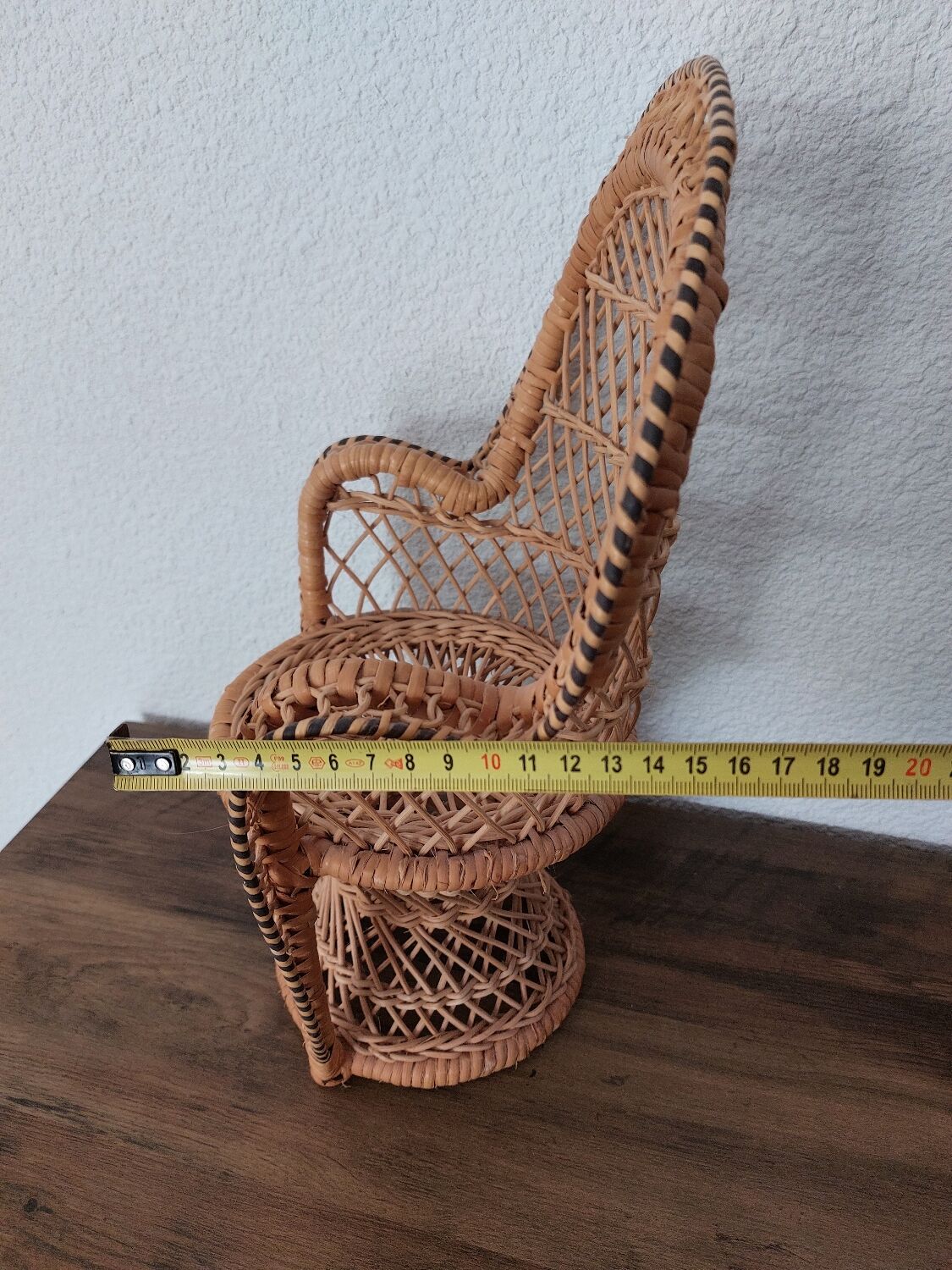 Small emmanuelle armchair for vintage doll wicker / rattan new