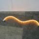 Snake floor lamp Boalum postmodern space age model by Livio Castiglioni and Gianfranco Frattini for Artemide, 1970s.