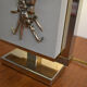 Pied de lampe années 70 de Philippe Cheverny en résine laiton et bronze