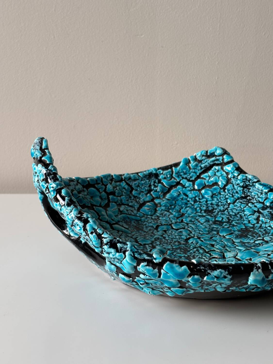 Turquoise ceramic cup Emaux des glaciers