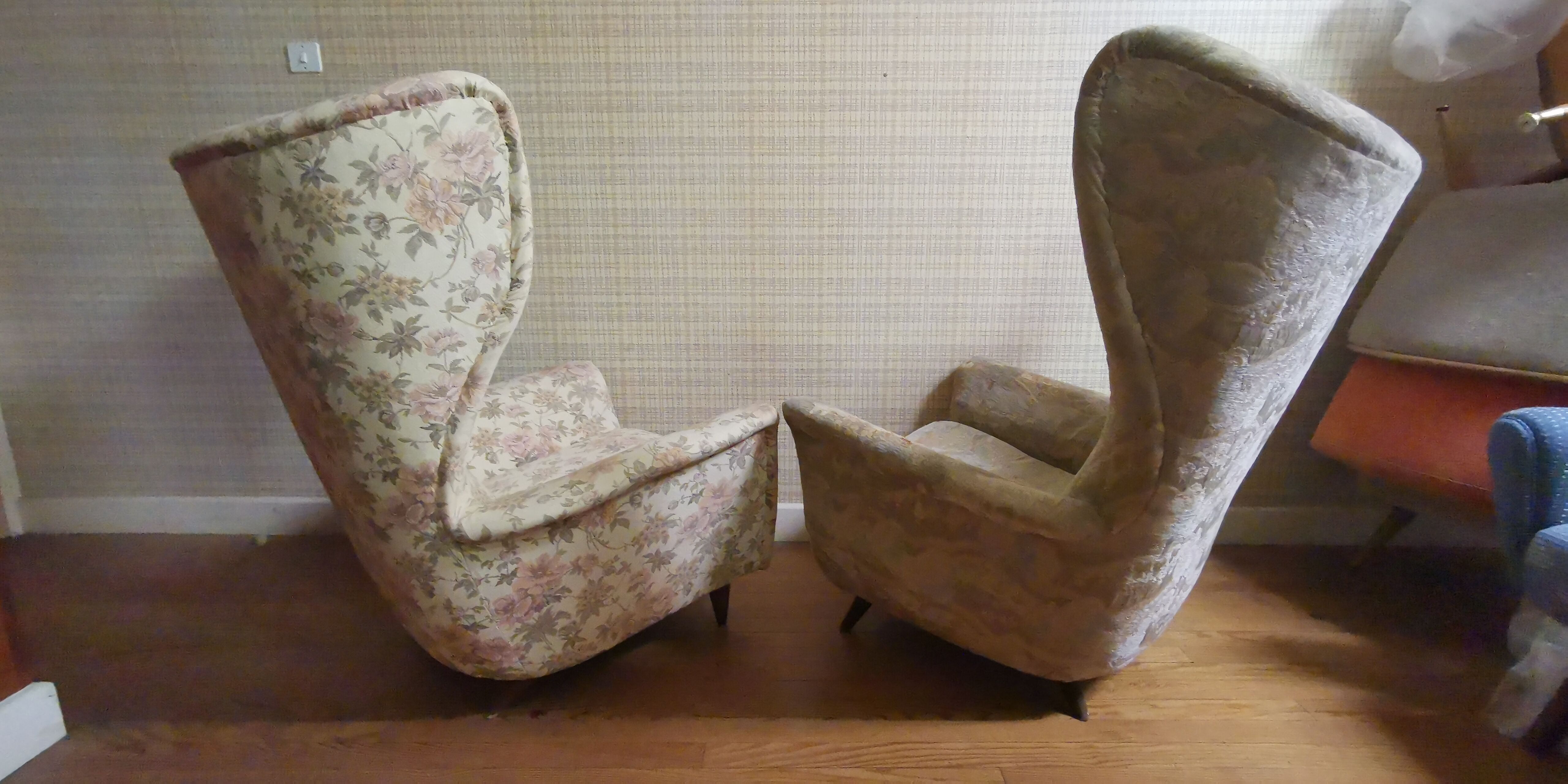 Armchair "wingback chair" Bergere 1950 organic