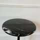 Vintage black marble bistro pedestal table