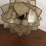 Lotus wall lamp in mother-of-pearl petals