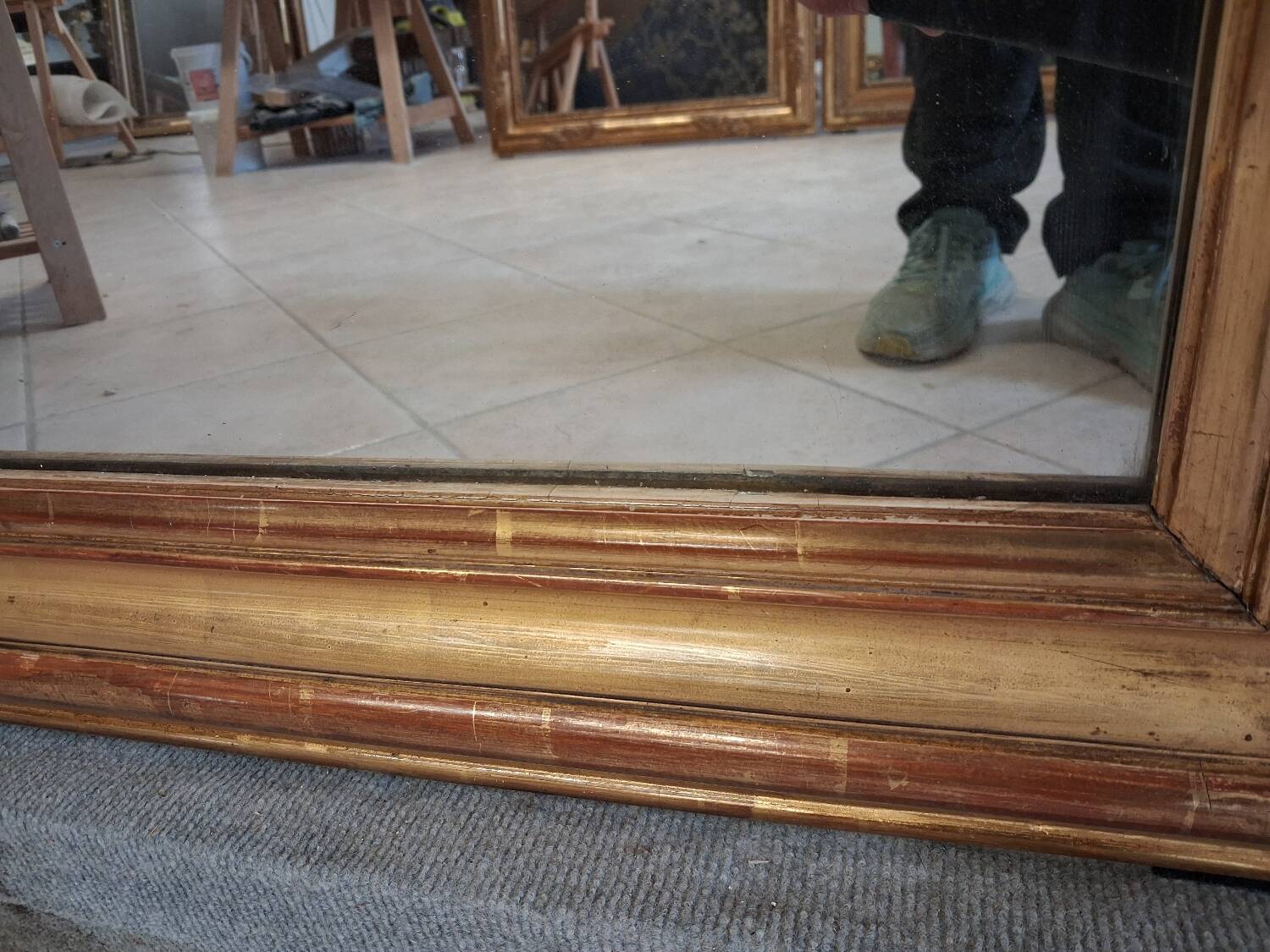 19th century Parecloses mirror 167 x 99