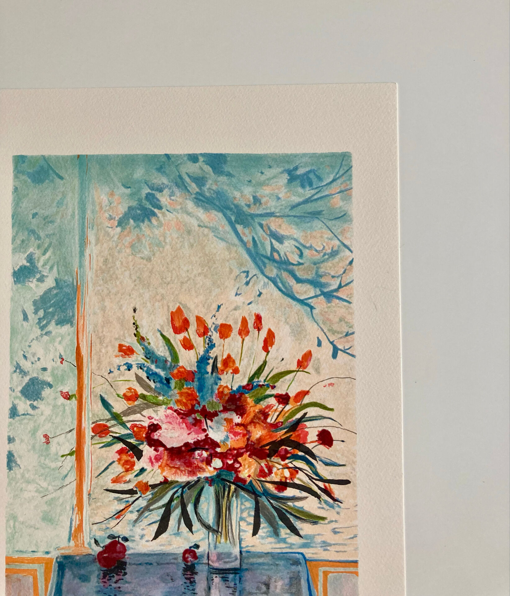 Lithograph (EA) signed by Michel Henry - Bouquet at the Window