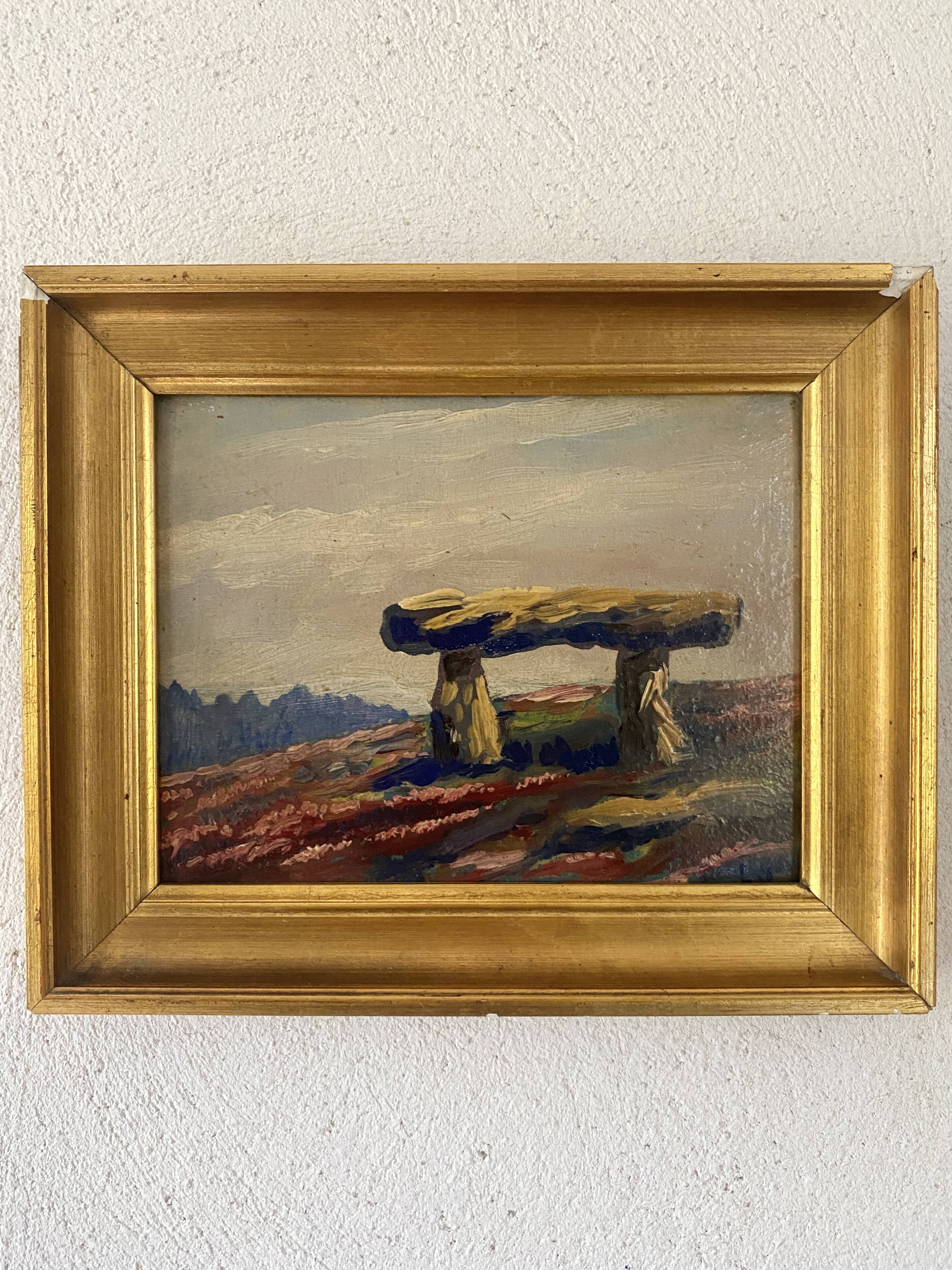 19th century oil and gilded frame