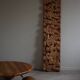 Hand-carved wooden decorative sculpture, mid-century, Danish cabinetmaker, 1970s.