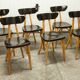 Set of 6 restored Luterma "banana" chairs