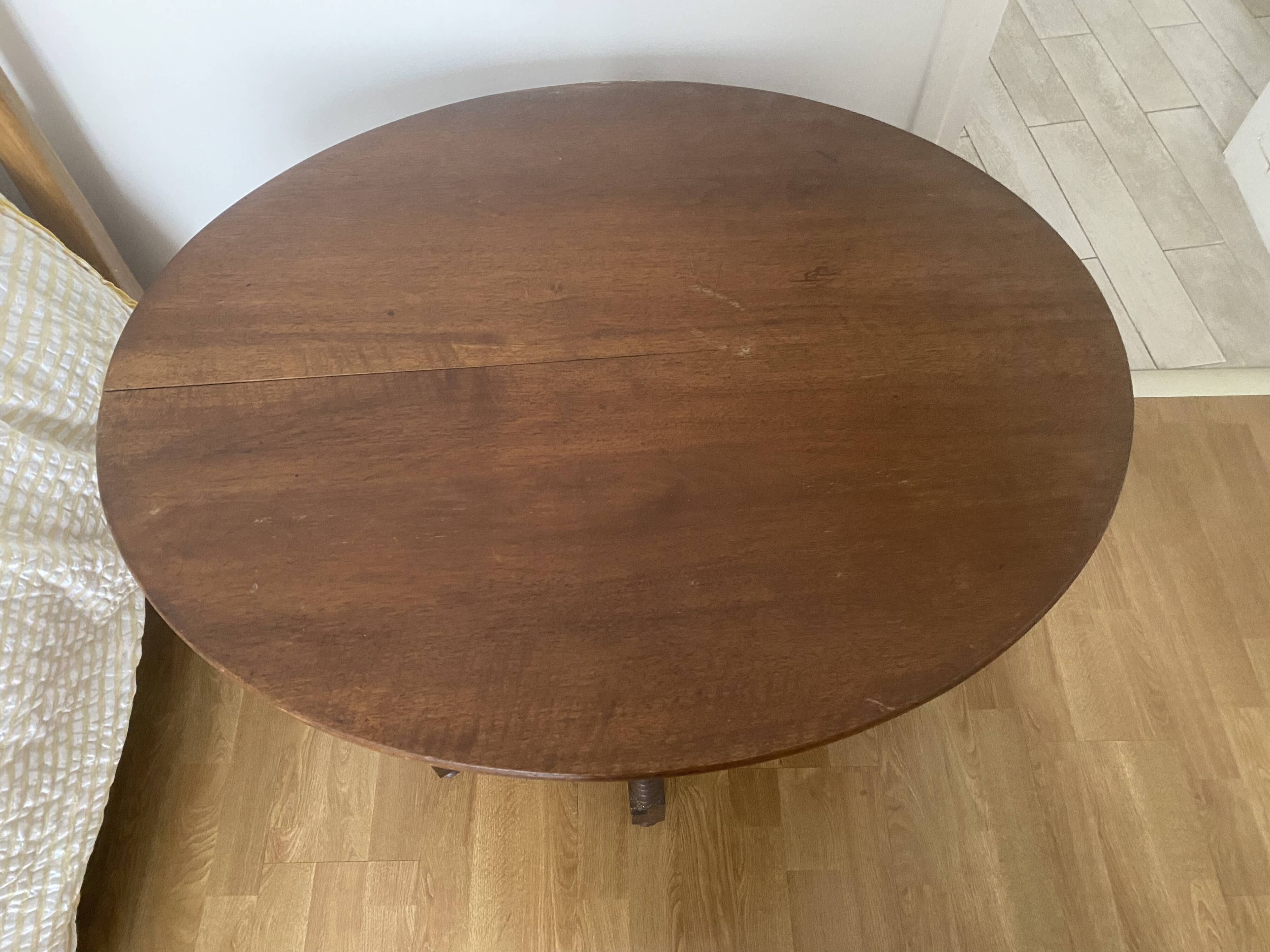 19th-century folding family table - rosewood
