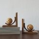 Serre-livres en bois modernes du milieu du siècle, années 1940, lot de 2